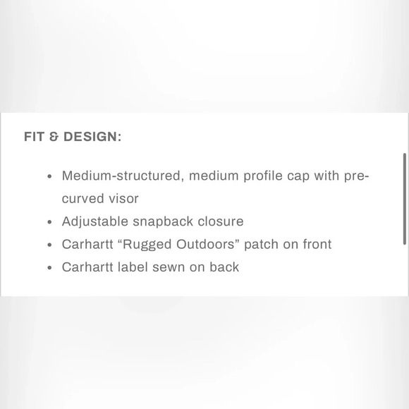 Carhartt Mountain Patch Force sweatband cap,snap back, wicks sweat,dries fast - Picture 11 of 12